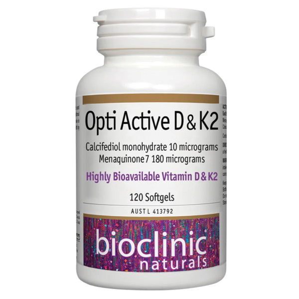 Bioclinic Naturals Opti Active D & K2 60 Softgels