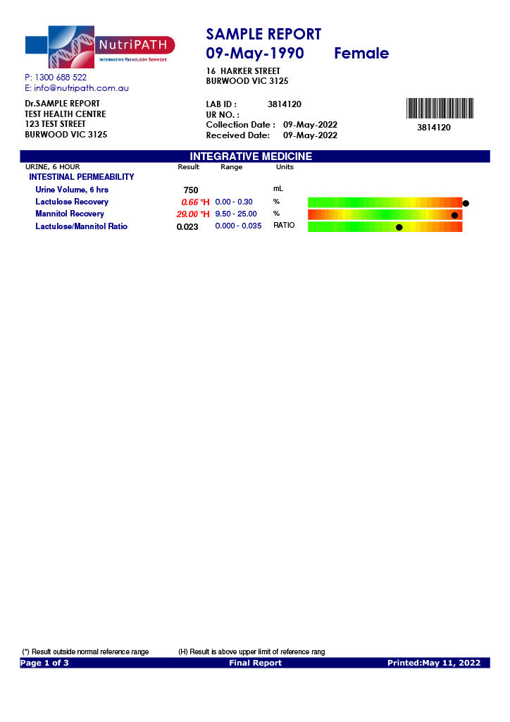 Intestinal Permeability Test