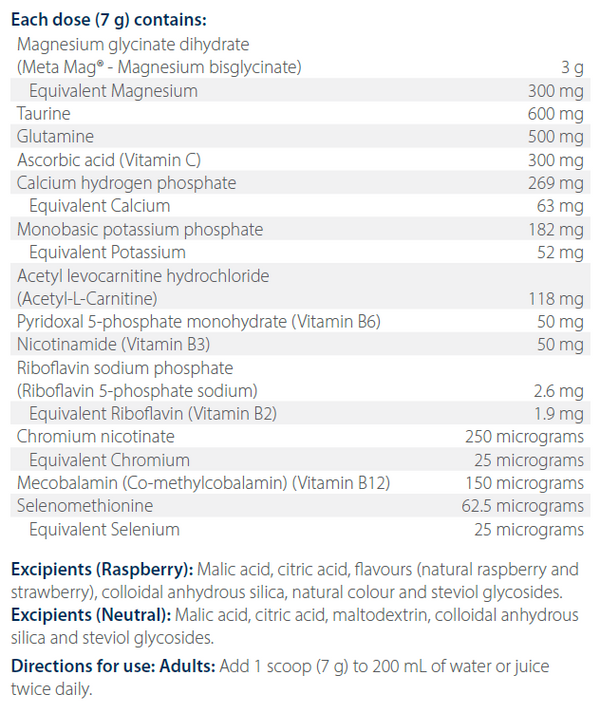 Metagenics Fibroplex MagActive Neutral Flavour