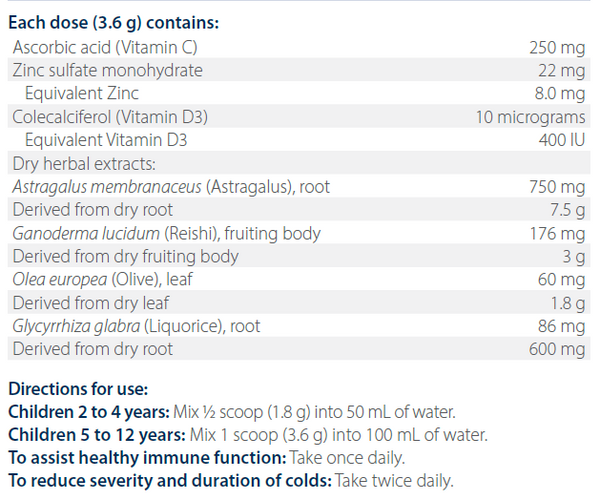 Metagenics E.N.T. Immune Care for Kids 100g