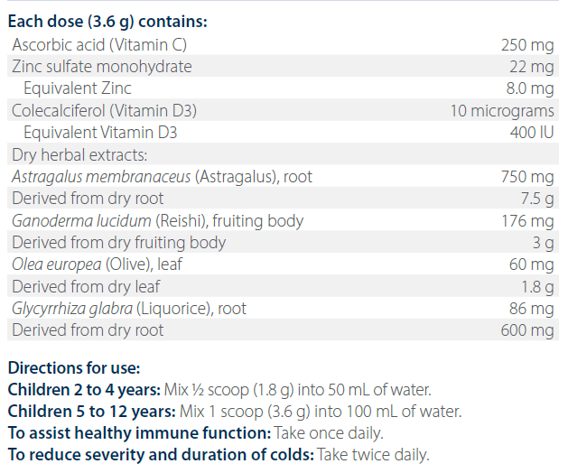 Metagenics ENT Immune Care for Kids