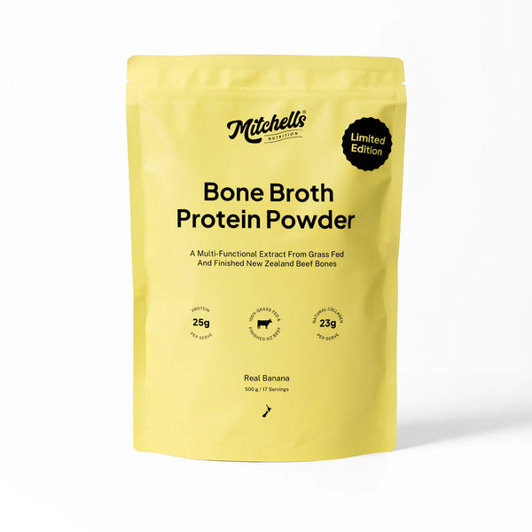 Mitchells Bone Broth Protein Banana Limited Edition 500g
