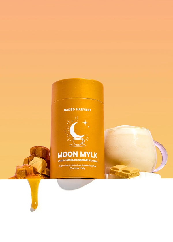 Nu Harvest White Choc Caramel Swirl Moon Mylk