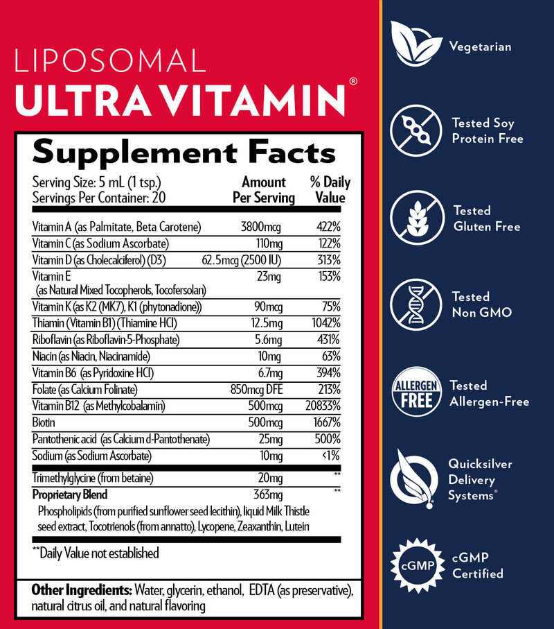 Quicksilver Ultra Vitamin Elite-Liposomal 100mL