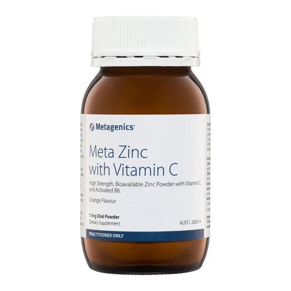 Metagenics Meta Zinc with Vitamin C Orange flavour 114g powder