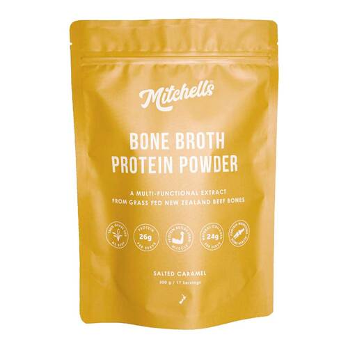 Mitchells Bone Broth Protein Salted Caramel 500g